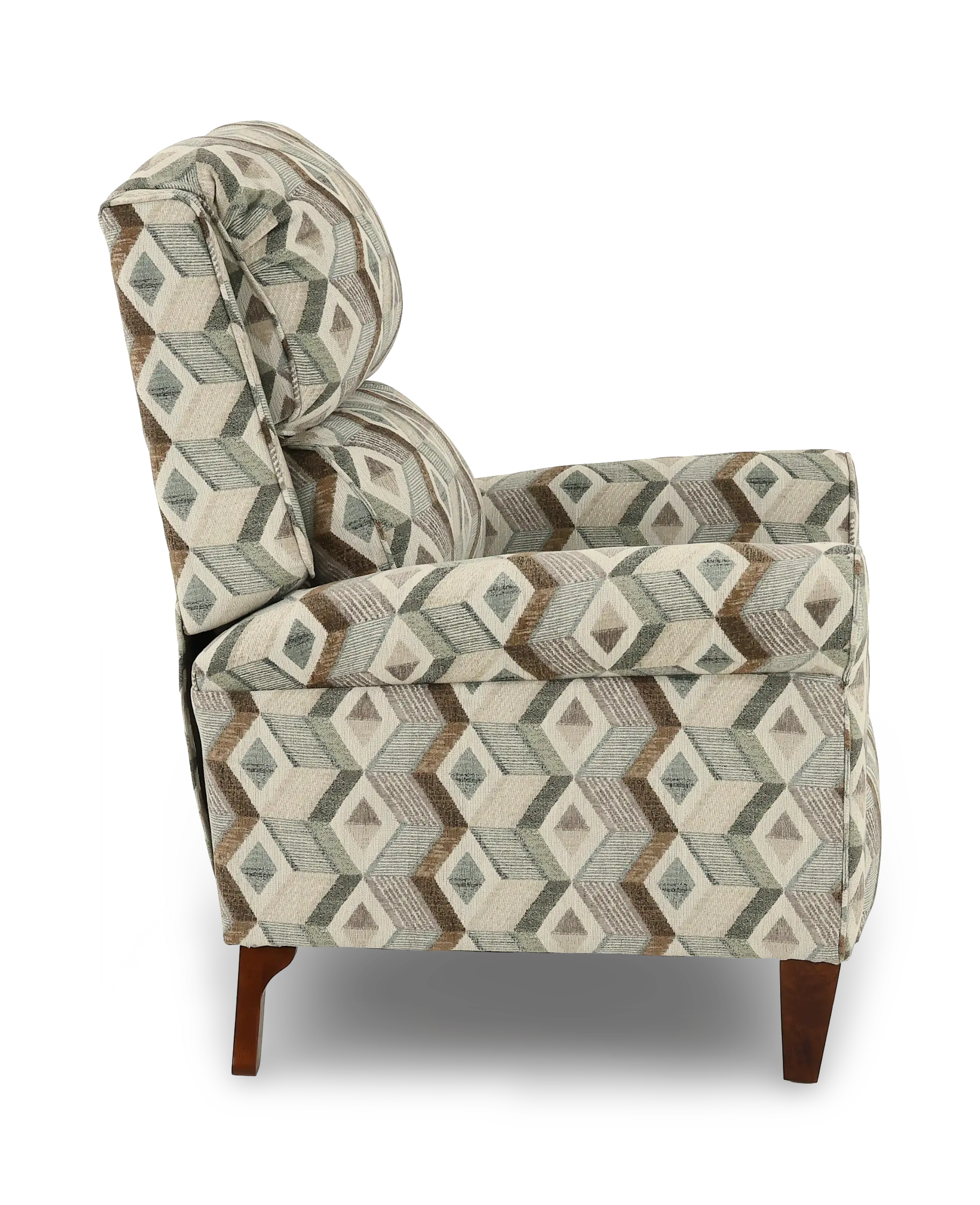 Kenzie Gray Geometric Push Back Recliner-6