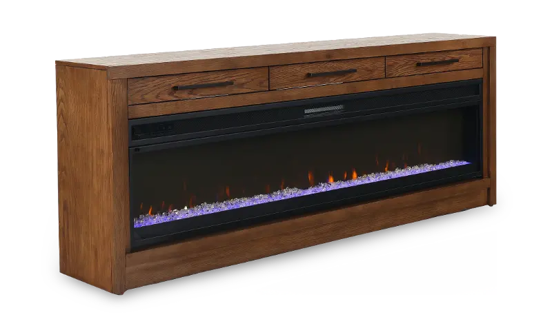Revel Brown Fireplace Console