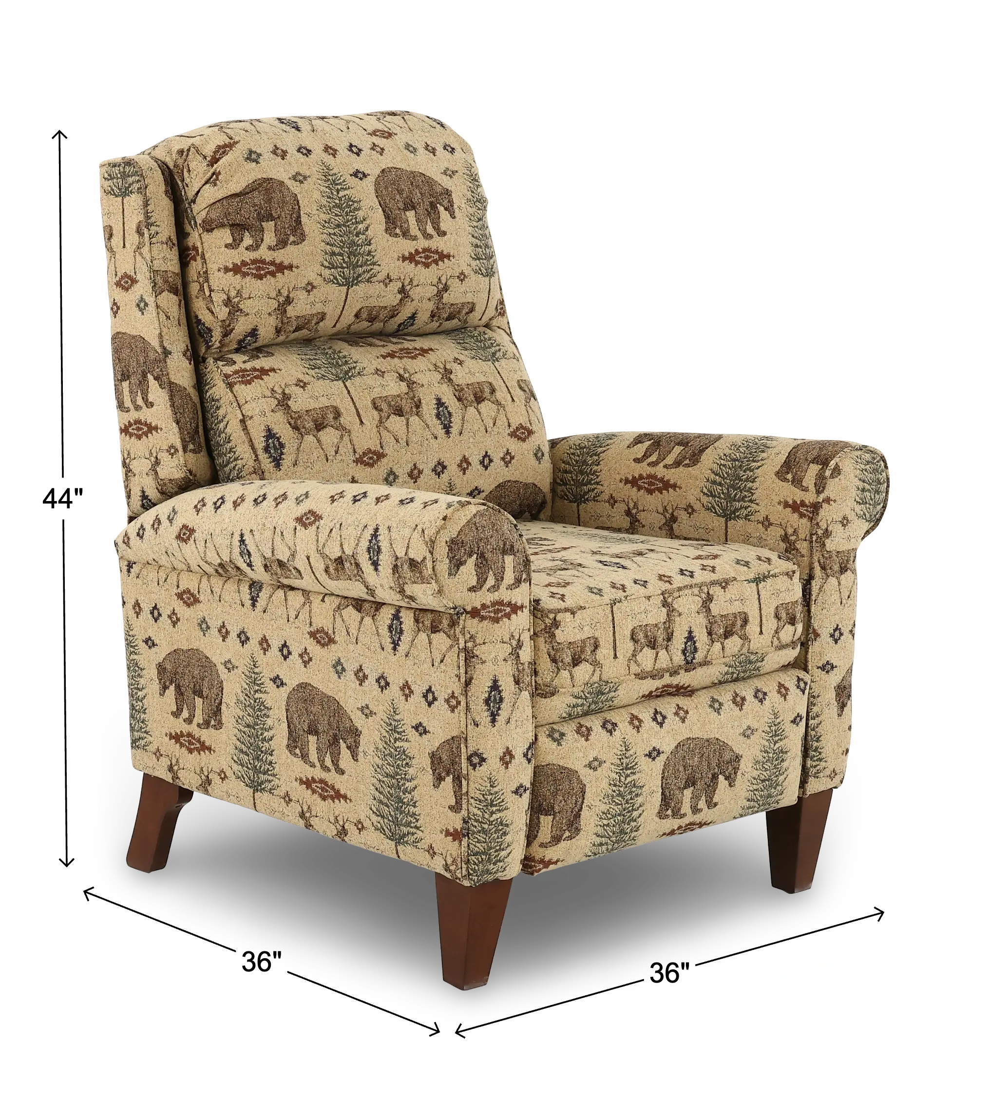 Kenzie Brown Wilderness Push Back Recliner-3