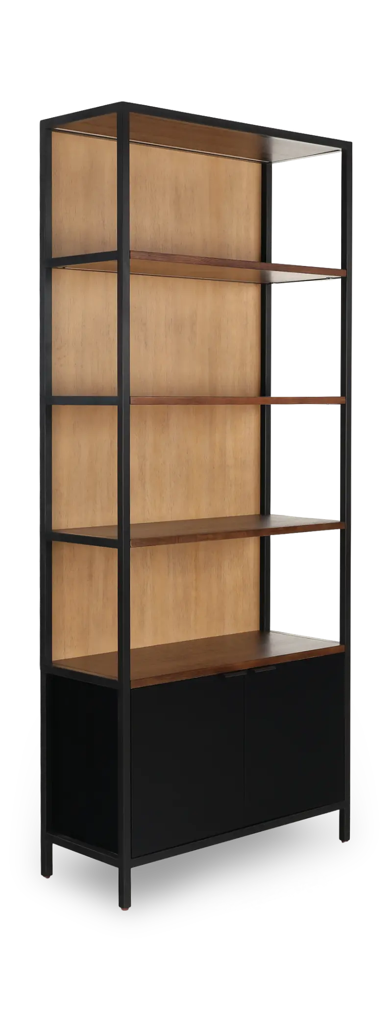 Marsden Black Bookcase with LED Lights