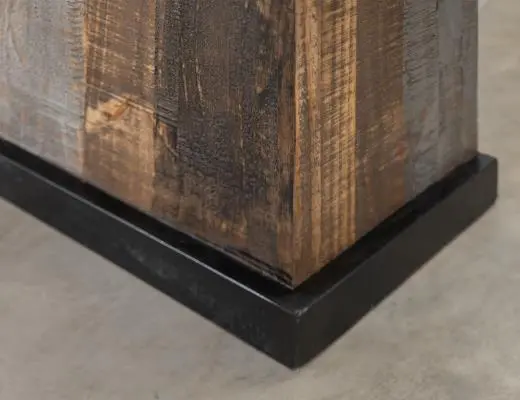 Loft Rustic Brown Fireplace Mantle-4
