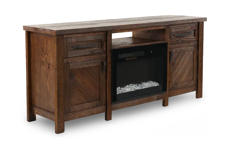 Dutton Brown Fireplace TV Stand