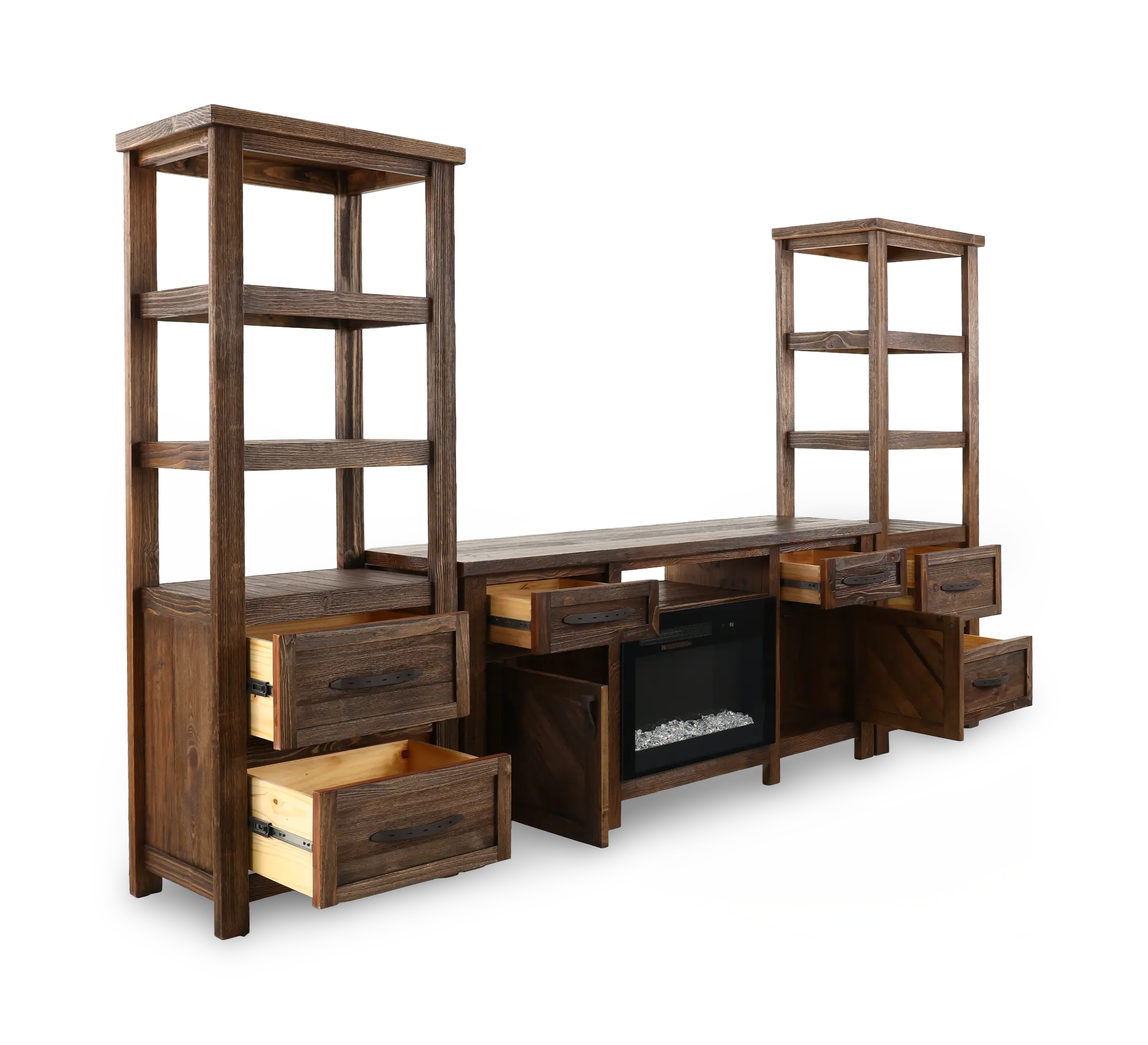 Dutton Brown Fireplace Entertainment Center-5