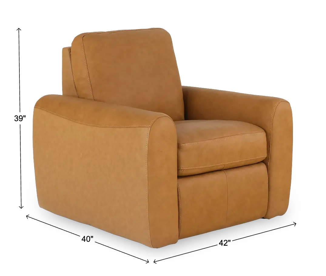 Sonny Camel Brown Leather Power Recliner-3