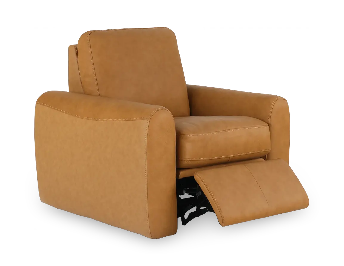 Sonny Camel Brown Leather Power Recliner-4