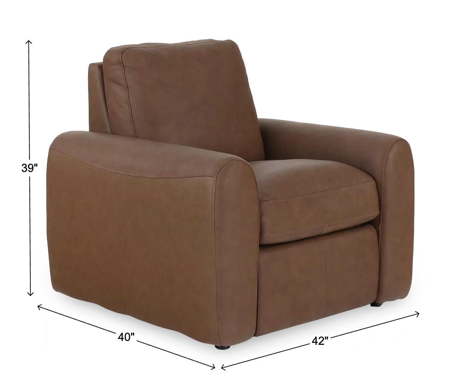 Sonny Havana Brown Leather Power Recliner-3