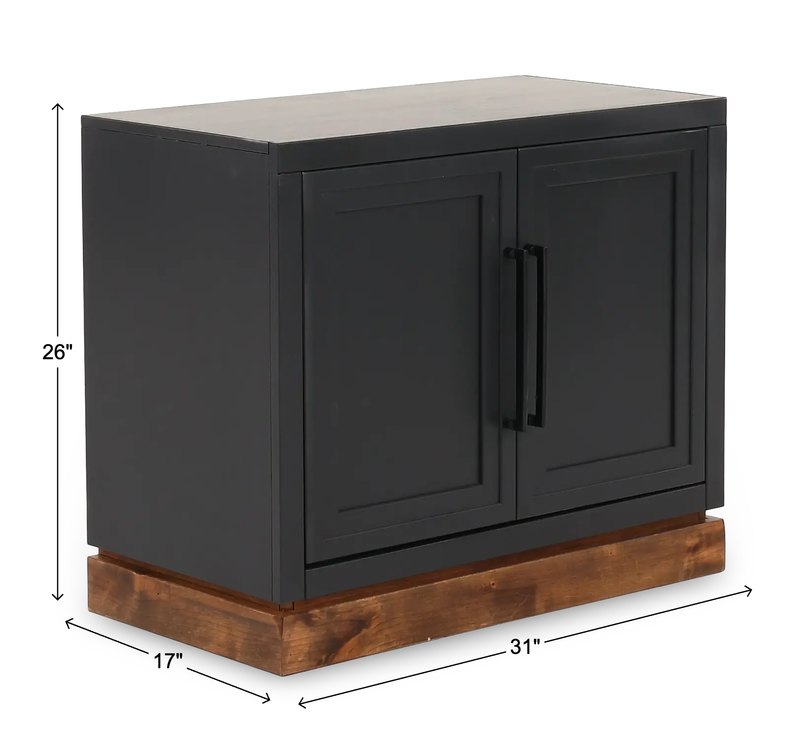 Nora Black Two Door Cabinet-3