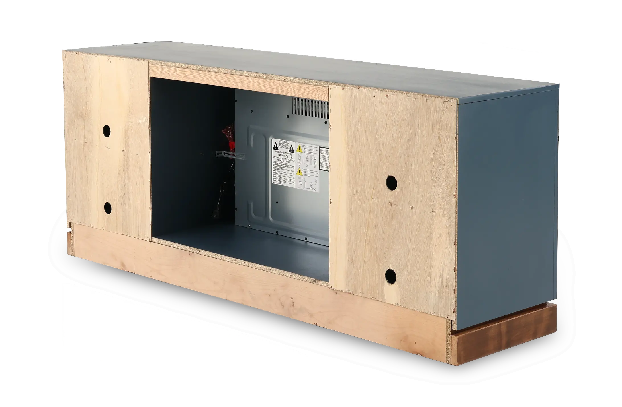 Nora Blue 64 Fireplace Console-10