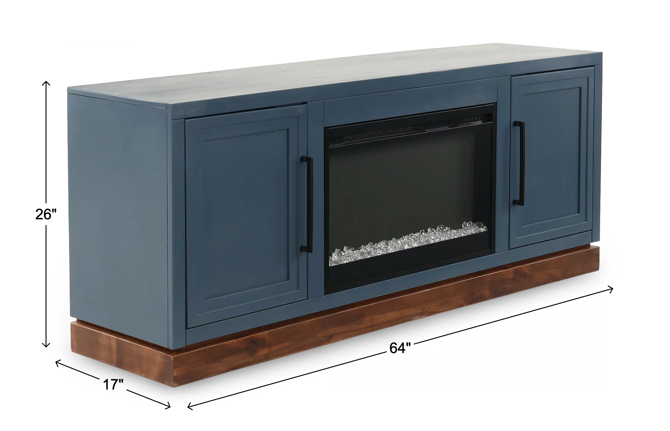 Nora Blue 64 Fireplace Console-3