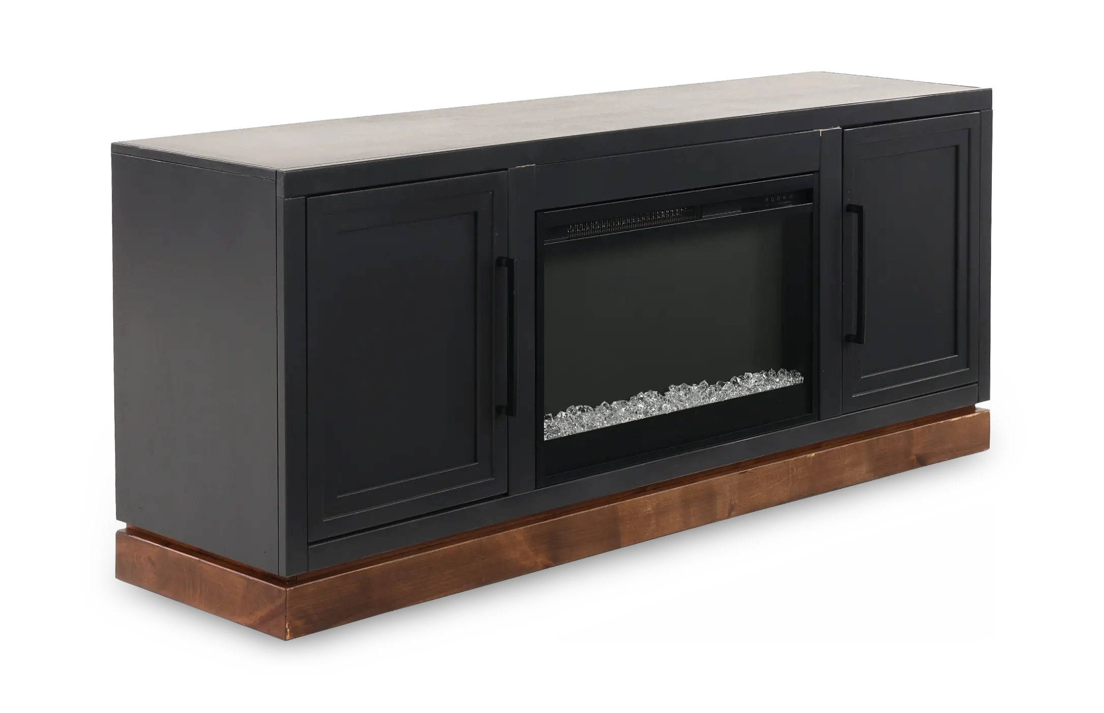 Nora Black 64 Fireplace Console-1