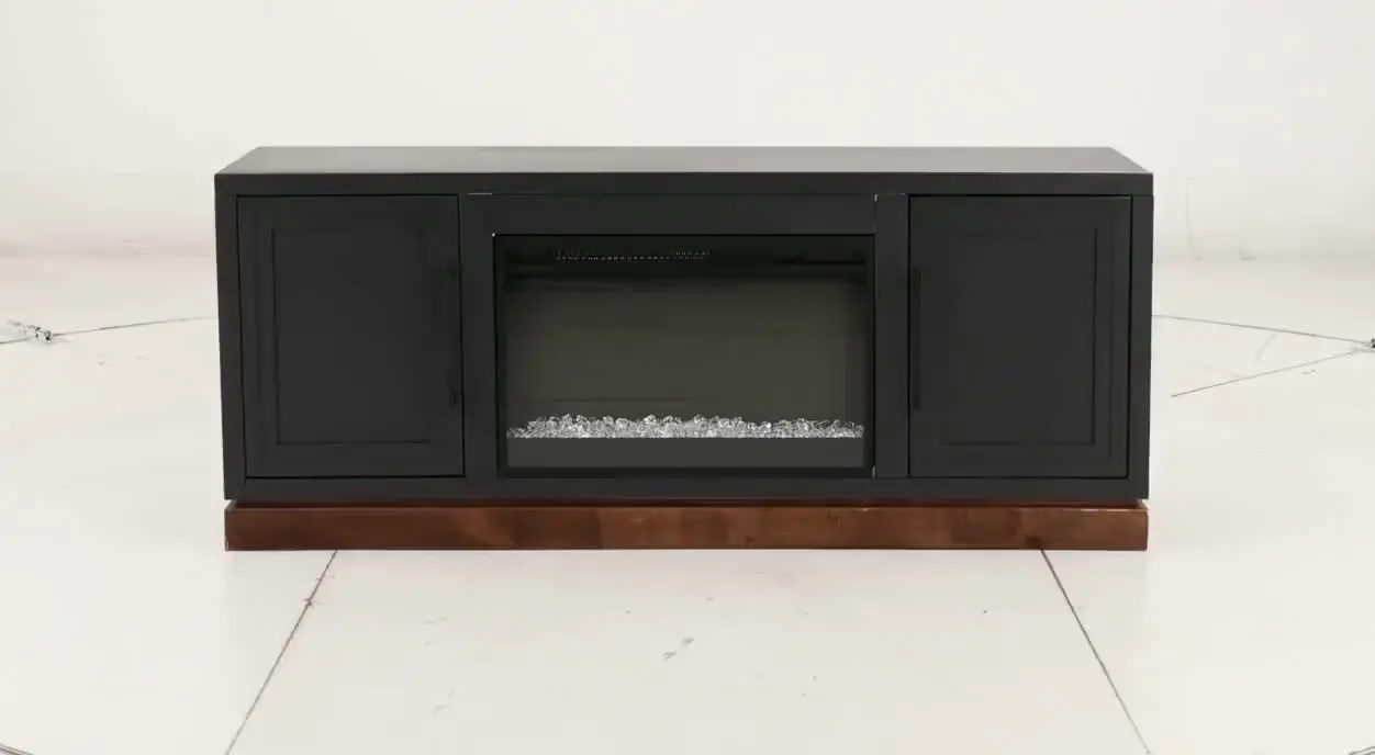 Nora Black 64 Fireplace Console-11
