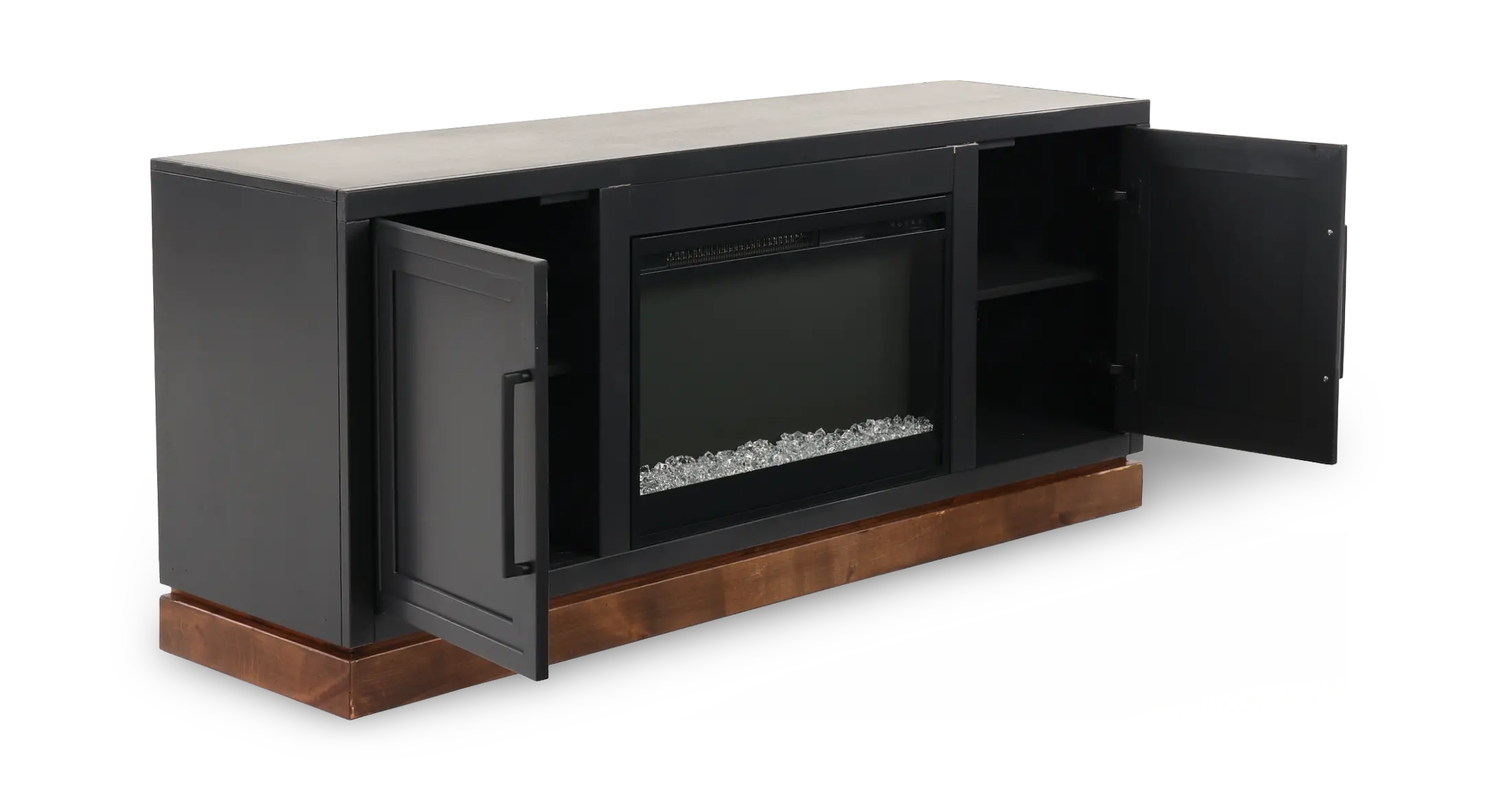 Nora Black 64 Fireplace Console-5