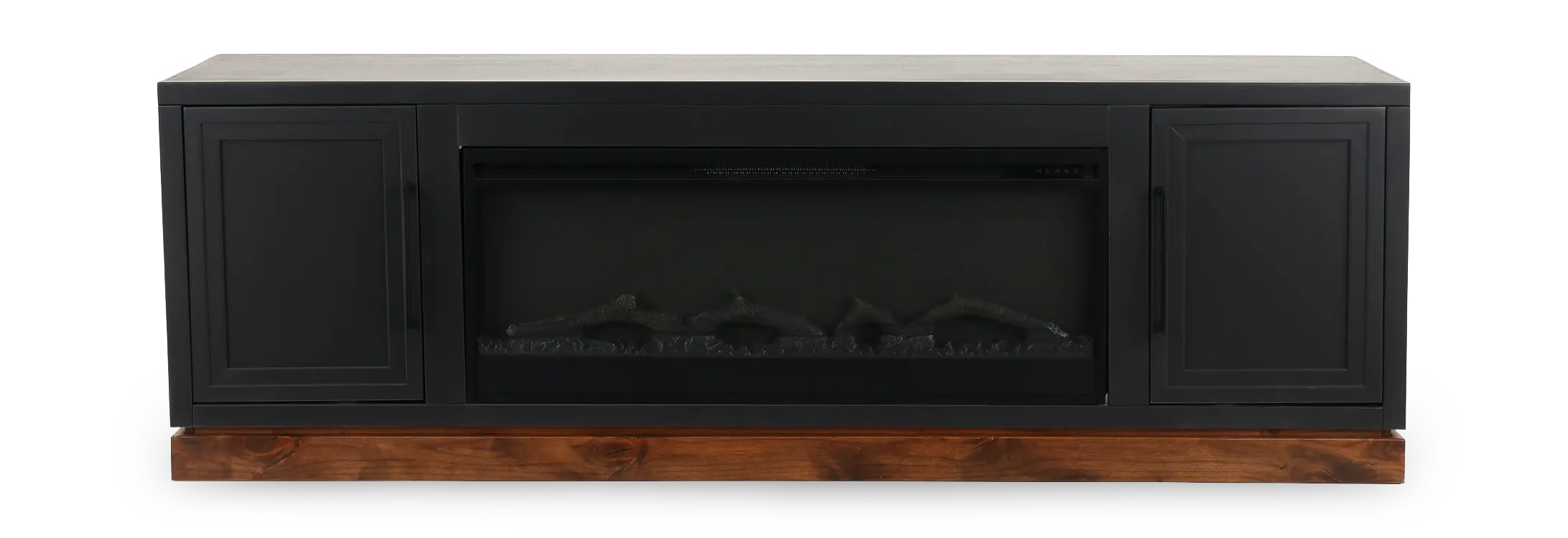 Nora Black 78 Fireplace Console-4