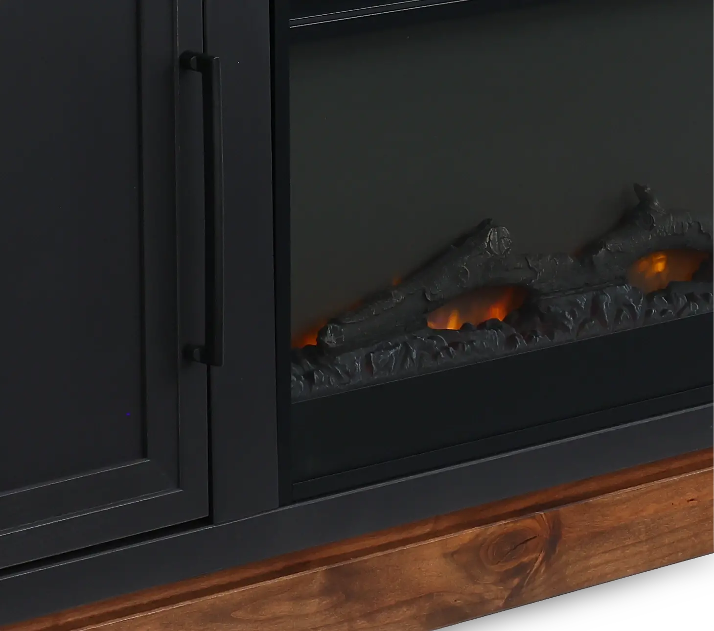 Nora Black 78 Fireplace Console-7