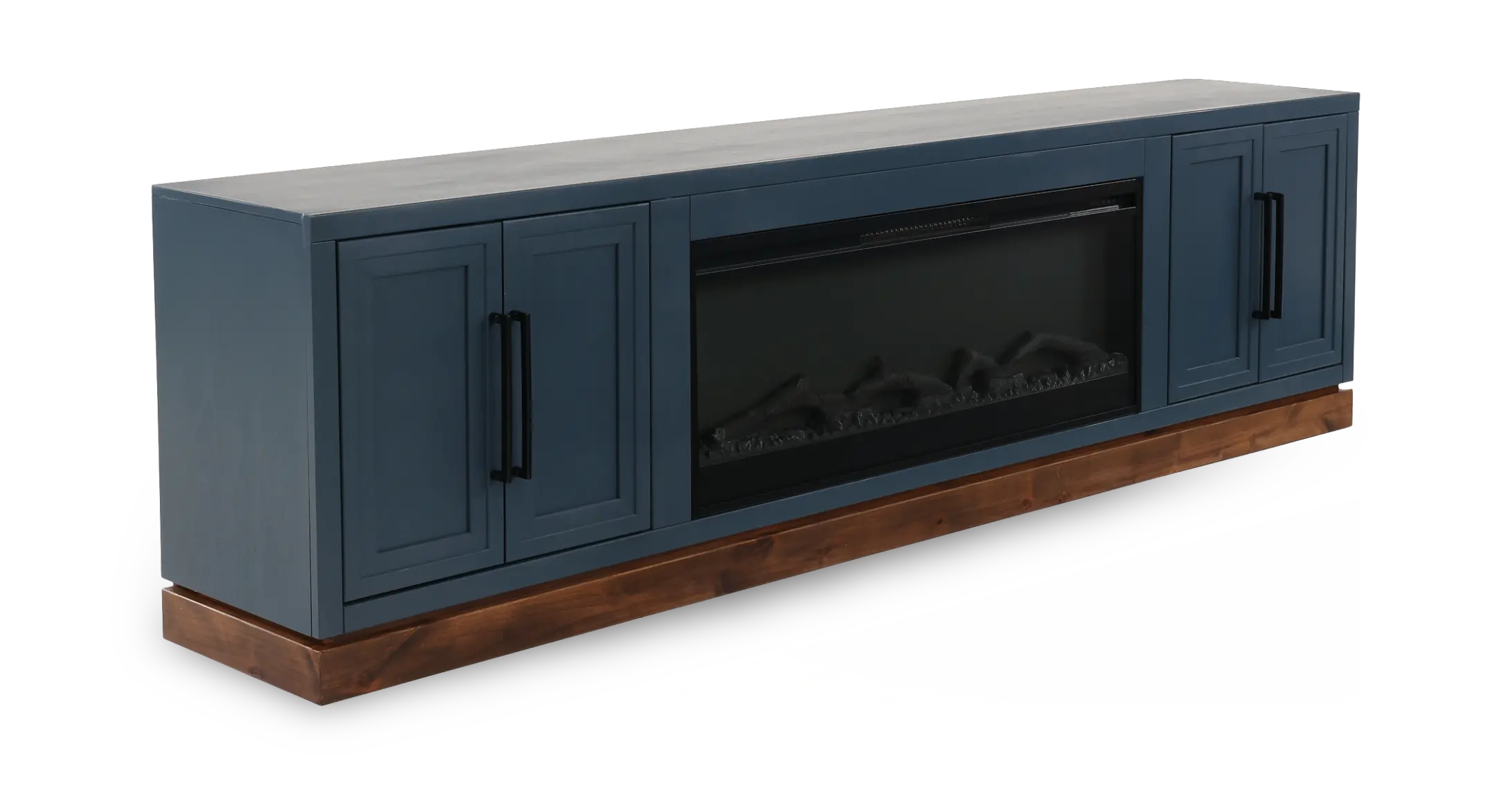 Nora Blue 94 Fireplace Console-1