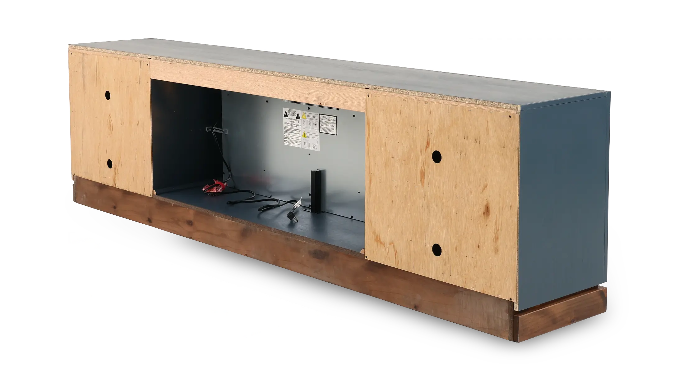 Nora Blue 94 Fireplace Console-10