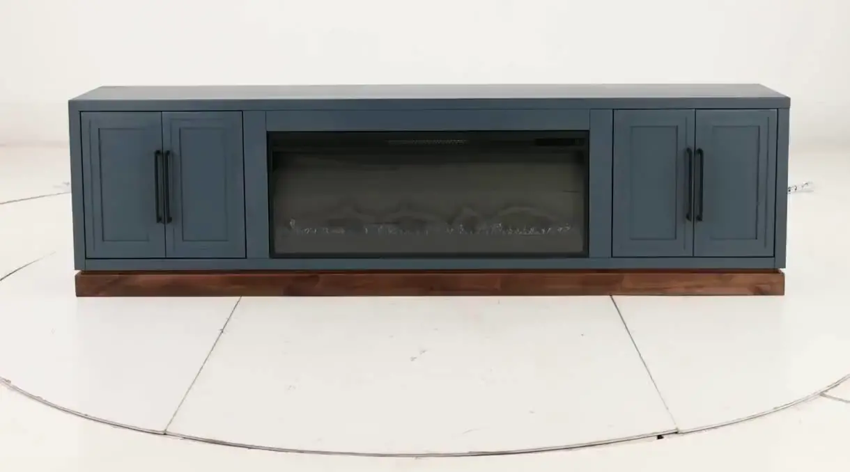 Nora Blue 94 Fireplace Console-11
