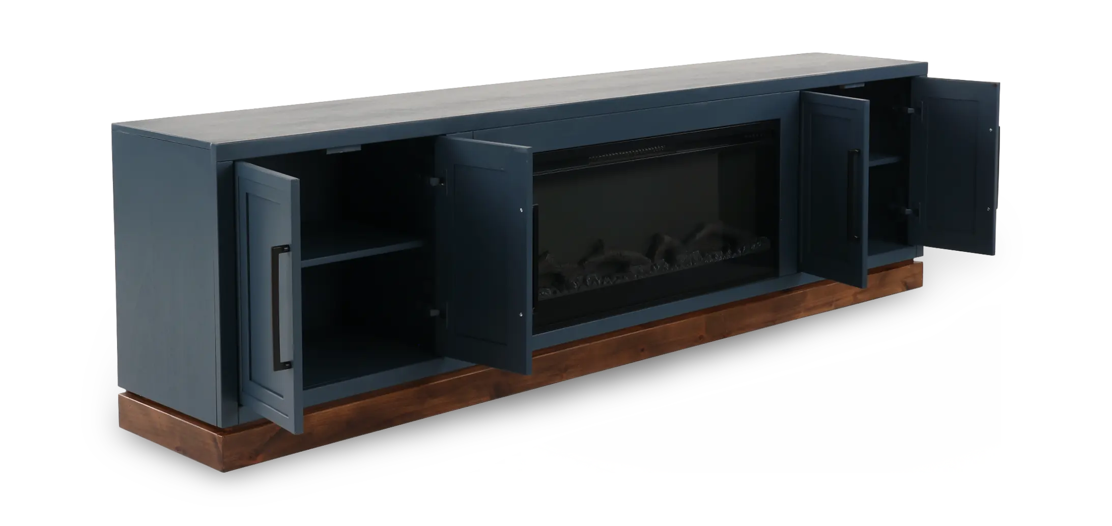 Nora Blue 94 Fireplace Console-5