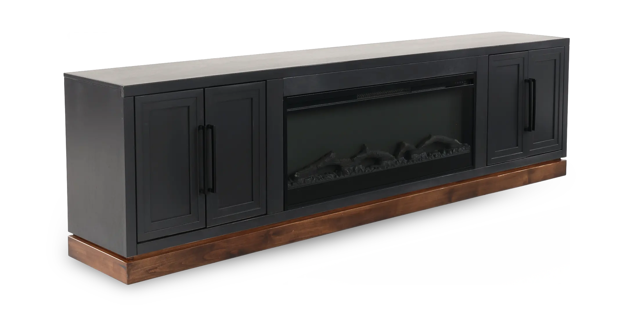 Nora Black 94 Fireplace Console-1