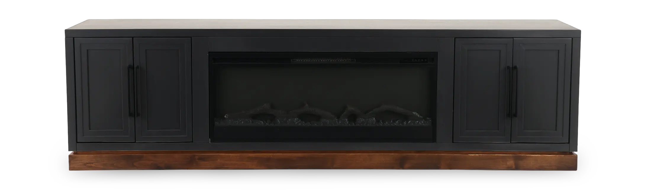Nora Black 94 Fireplace Console-4