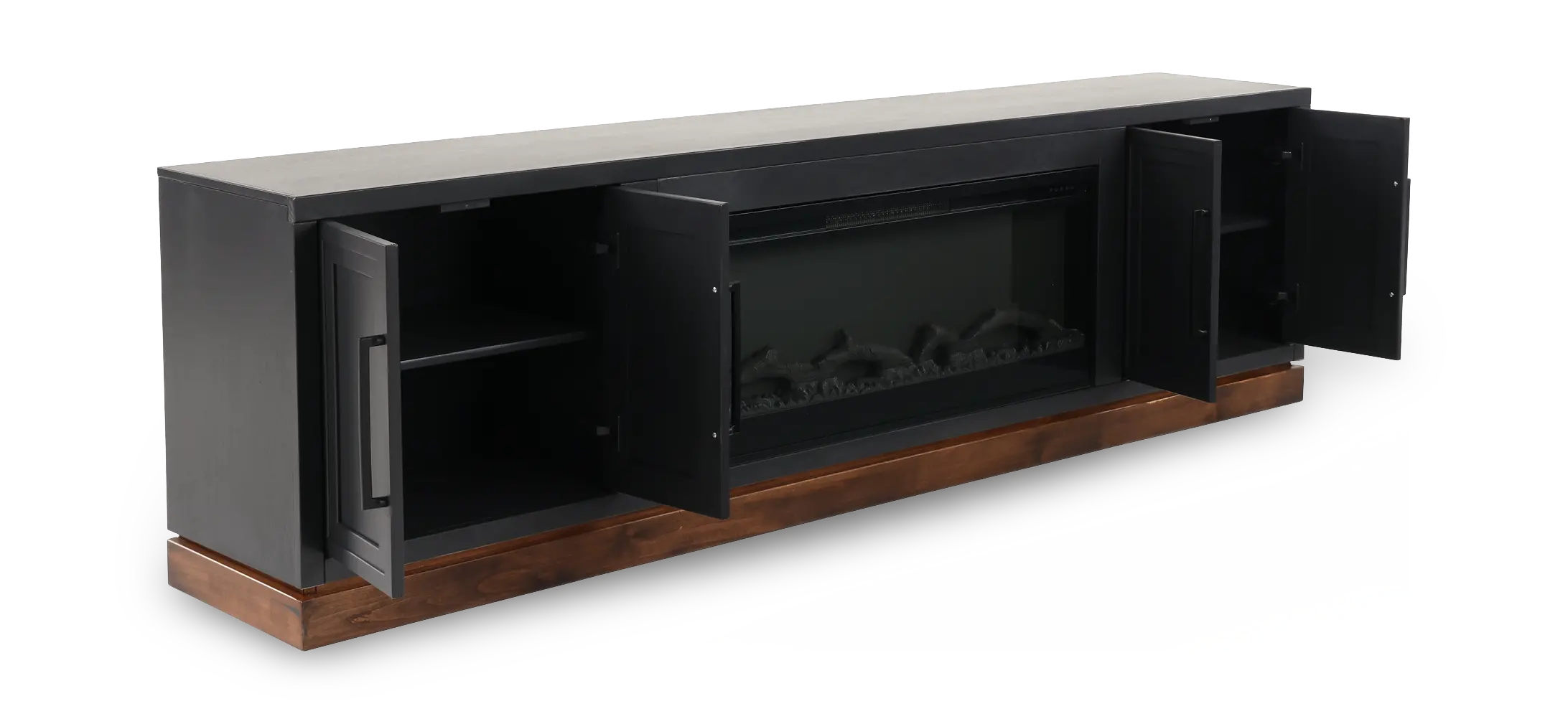 Nora Black 94 Fireplace Console-5