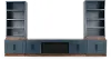 Nora Blue 5 Piece Fireplace Entertainment Center