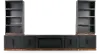 Nora Black 5 Piece Fireplace Entertainment Center