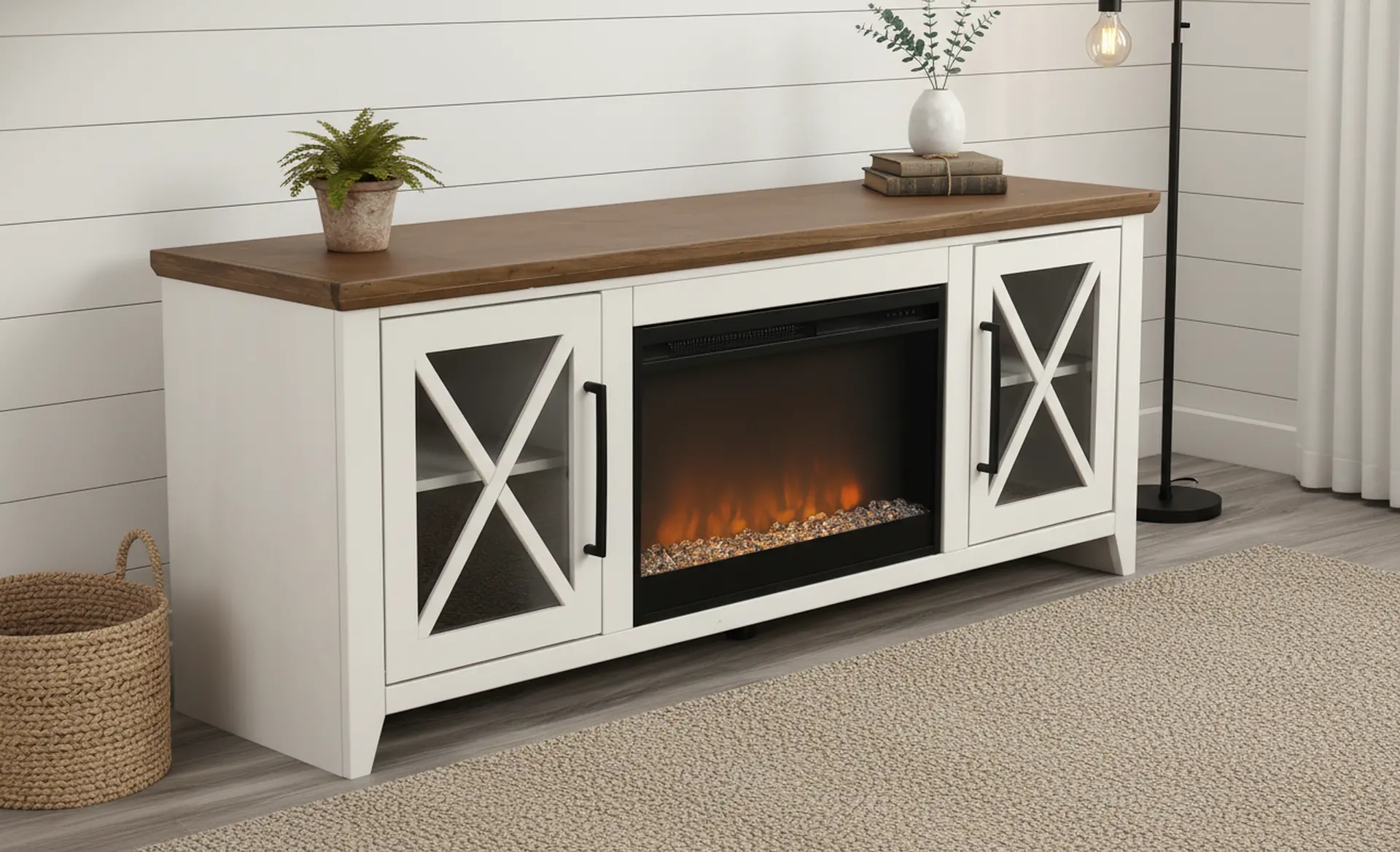 Ithaca White 66 Fireplace-2