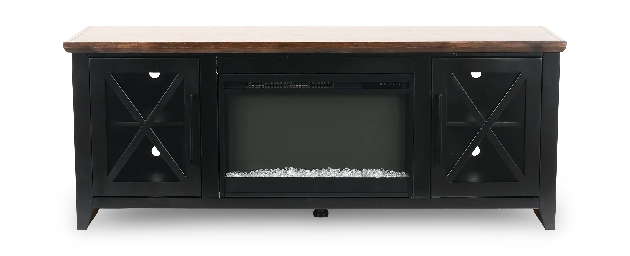 Ithaca Black 66 Fireplace-1