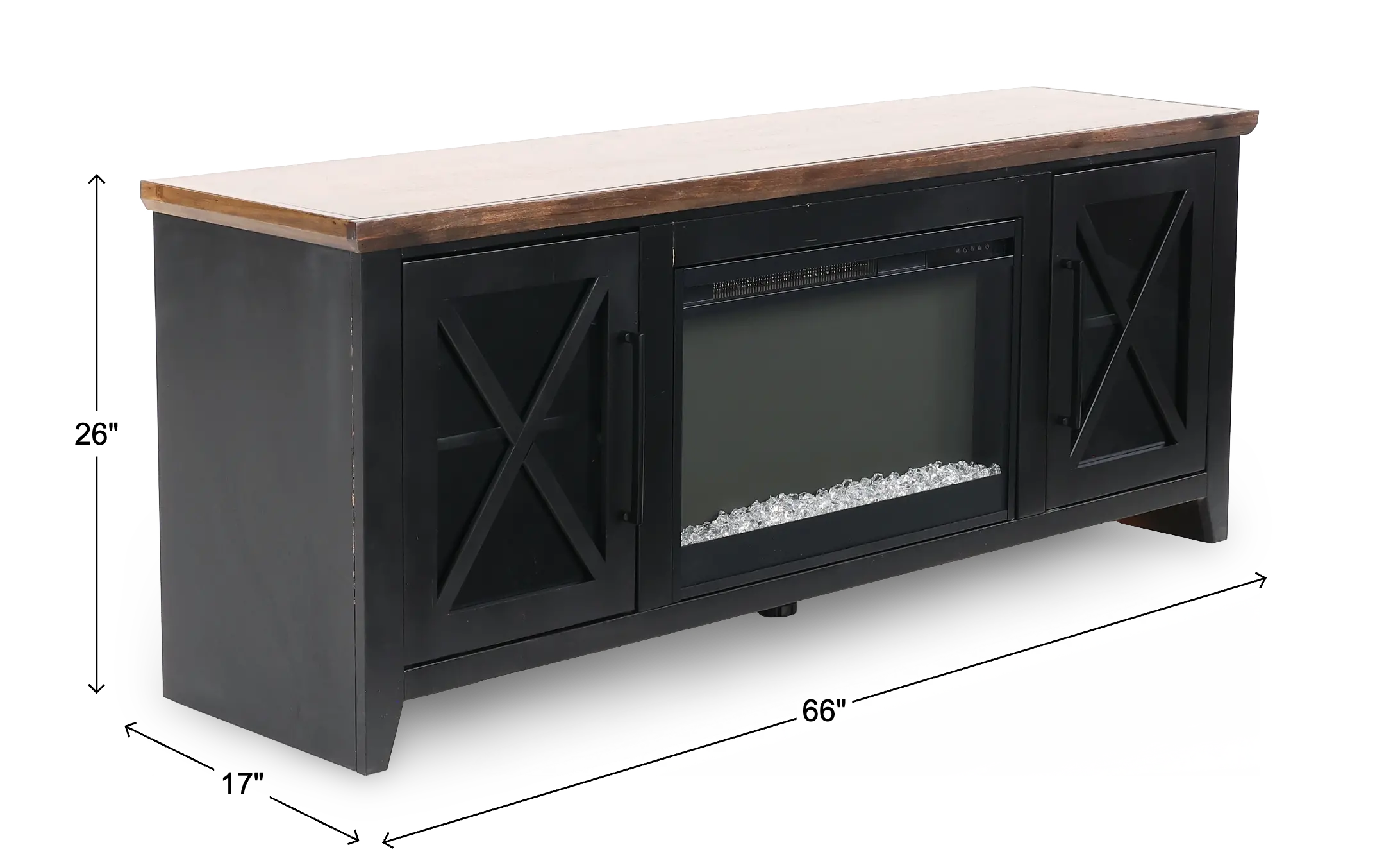 Ithaca Black 66 Fireplace-3