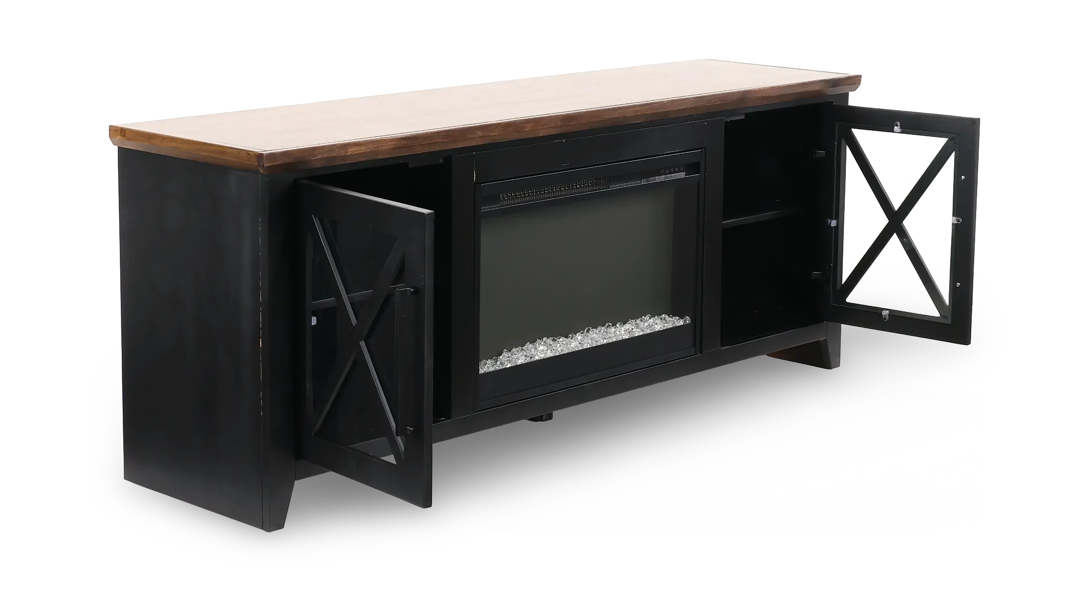 Ithaca Black 66 Fireplace-5