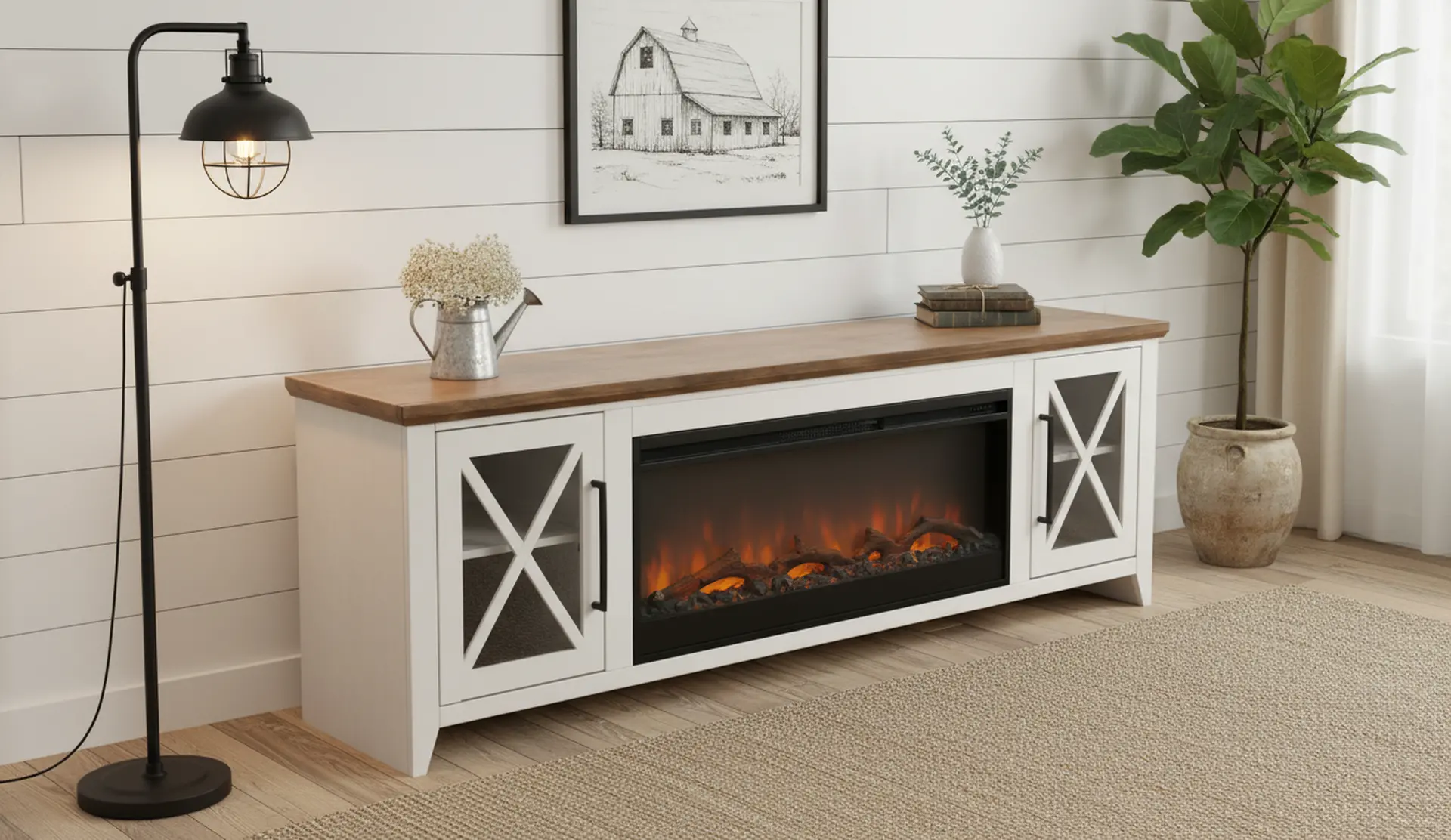 Ithaca White 83 Fireplace-12