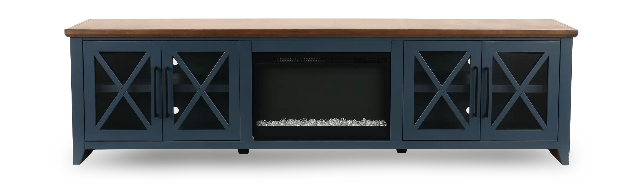 Ithaca Denim Blue 96 Fireplace-1