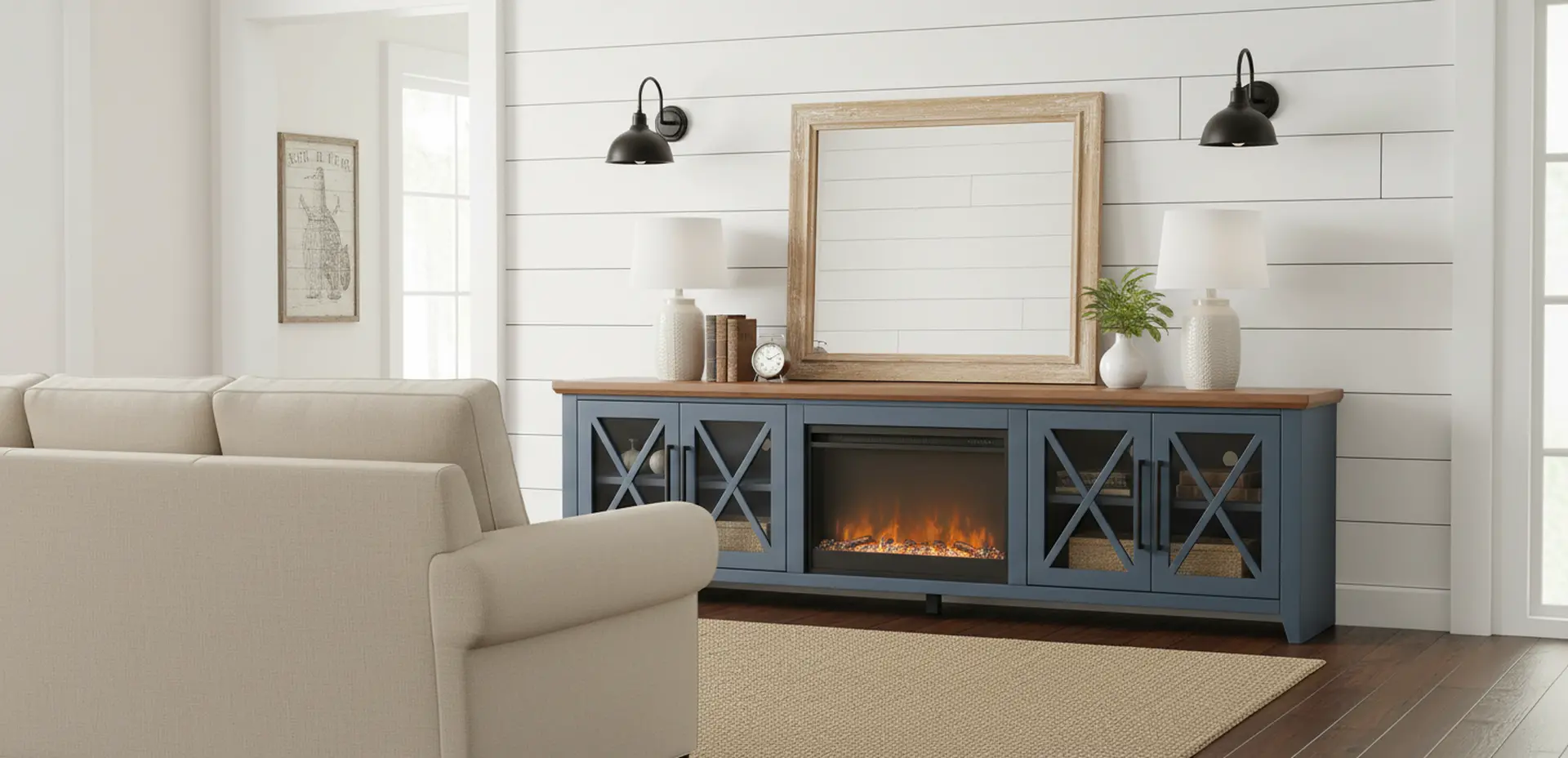 Ithaca Denim Blue 96 Fireplace-12