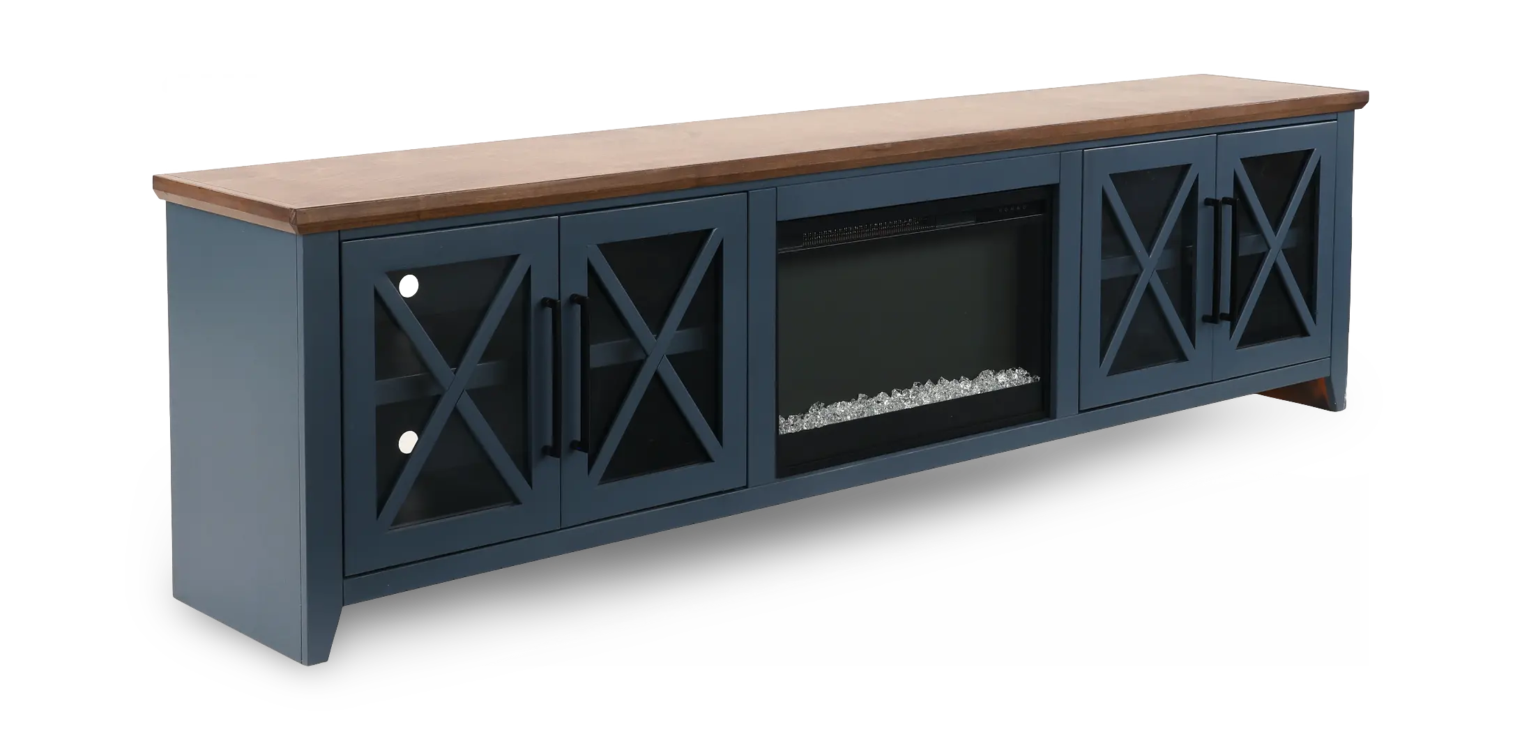 Ithaca Denim Blue 96 Fireplace-4