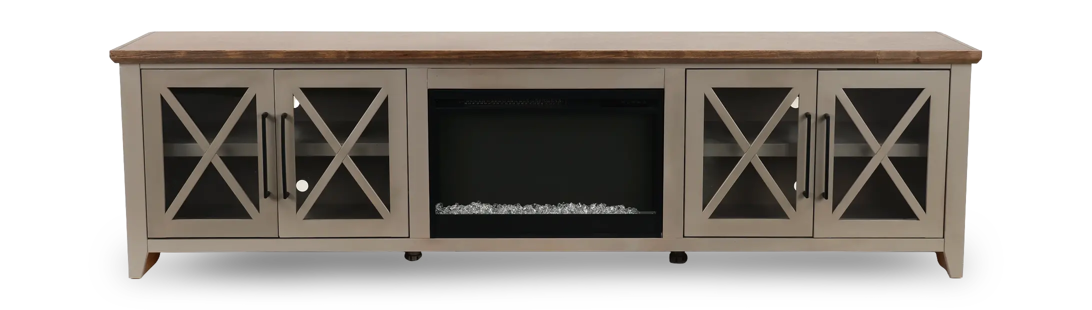 Ithaca Sandstone Brown 96 Fireplace-1