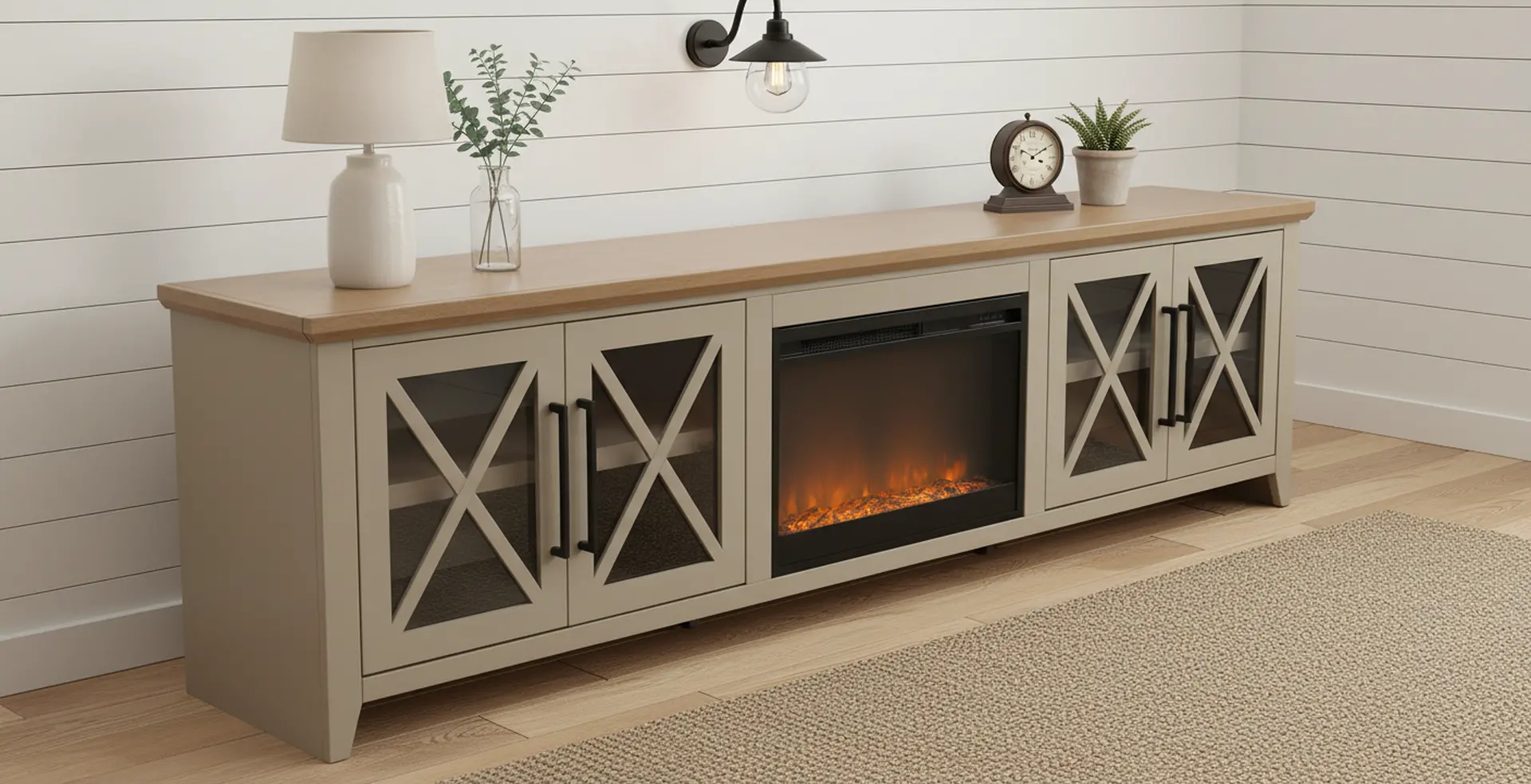 Ithaca Sandstone Brown 96 Fireplace-2
