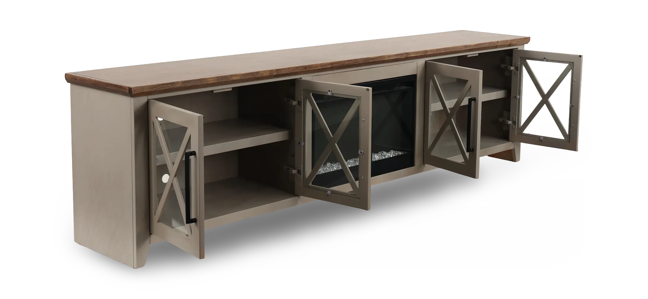 Ithaca Sandstone Brown 96 Fireplace-5