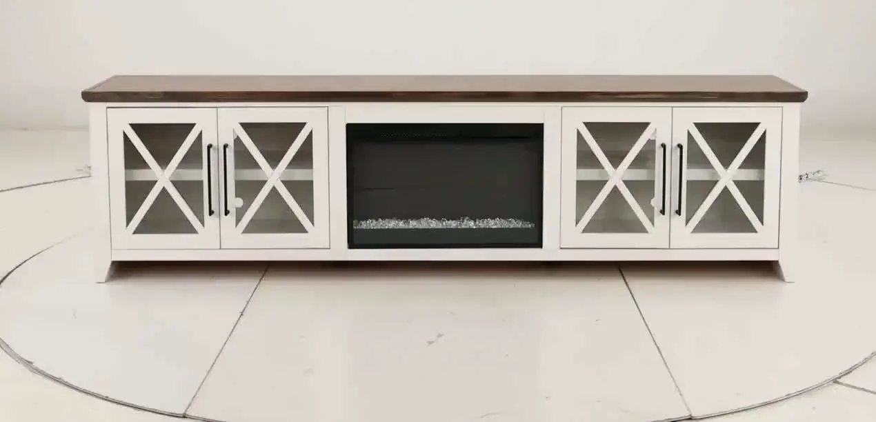 Ithaca White 96 Fireplace-11