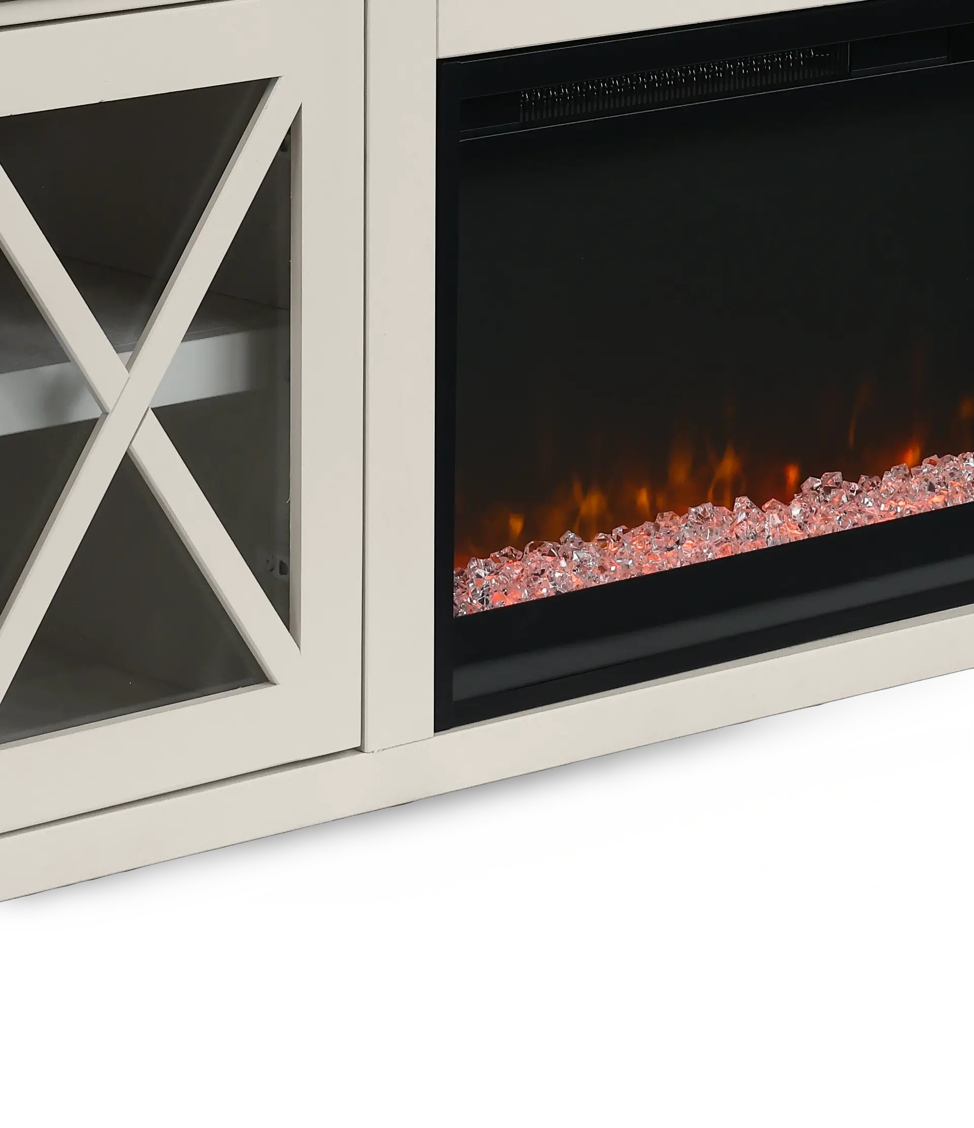 Ithaca White 96 Fireplace-7