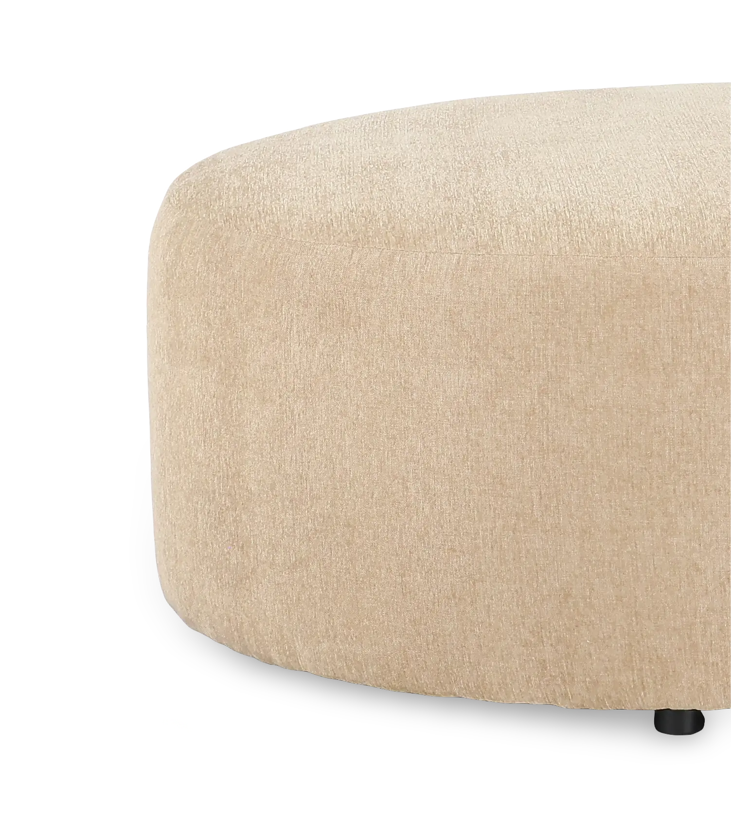 MEAACCOT/DEXTER FAWN Camero Beige Round Accent Ottoman-5