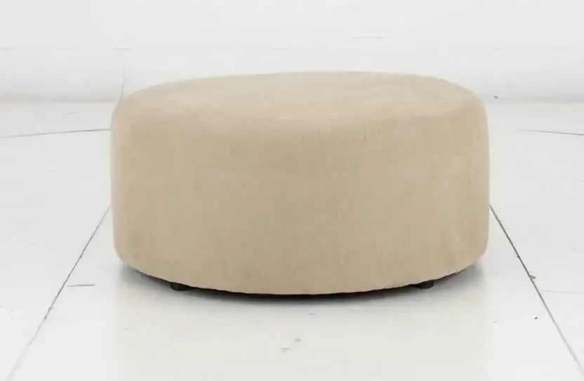 MEAACCOT/DEXTER FAWN Camero Beige Round Accent Ottoman-8