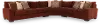 3PC/BALBOA/RUST/OPT.1 Balboa Rust Red 3-Piece Left-Facing Sectional