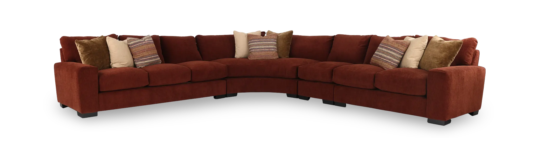 4PC/BALBOA/RUST/OPT.1 Balboa Rust Red 4-Piece Left-Facing Sectional-1