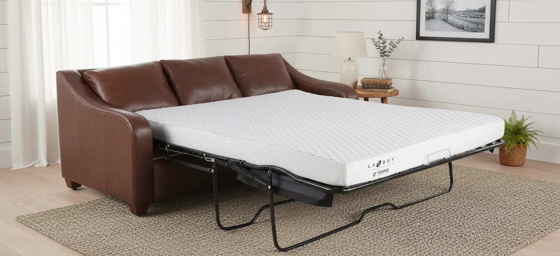 510638/DC/MT/LB206077 Charlie Cognac Leather Queen Sleeper Sofa-10
