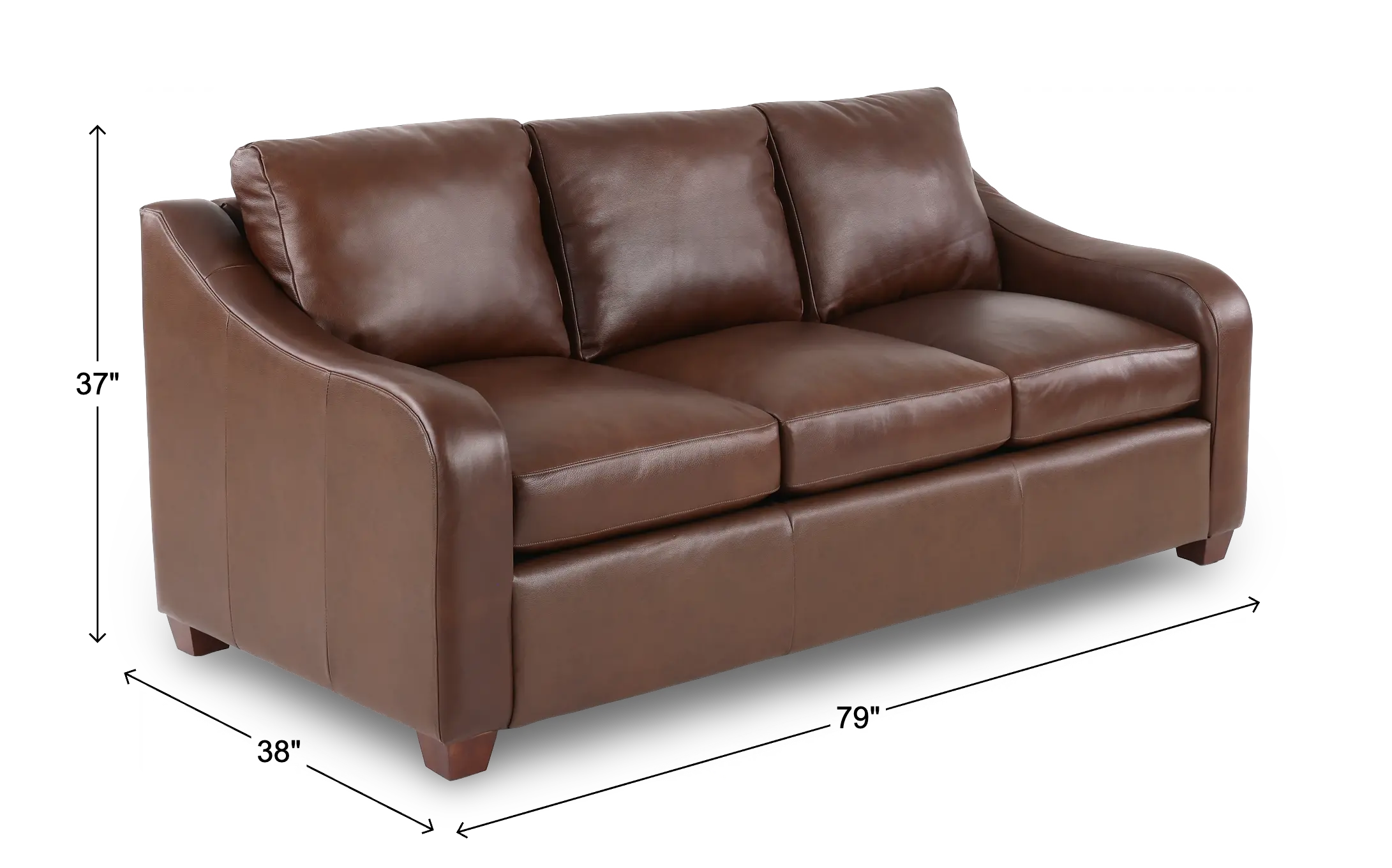 510638/DC/MT/LB206077 Charlie Cognac Leather Queen Sleeper Sofa-3