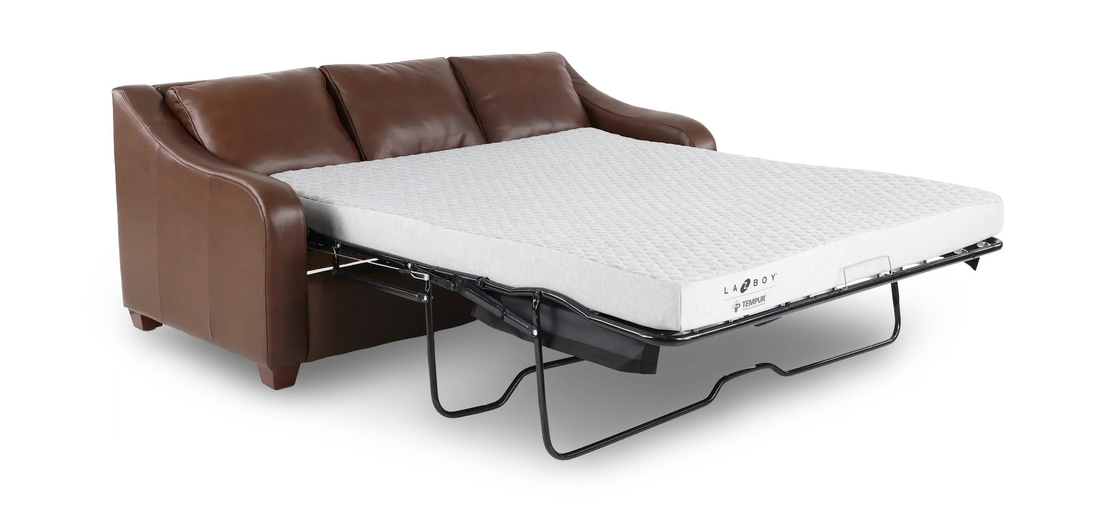 510638/DC/MT/LB206077 Charlie Cognac Leather Queen Sleeper Sofa-5