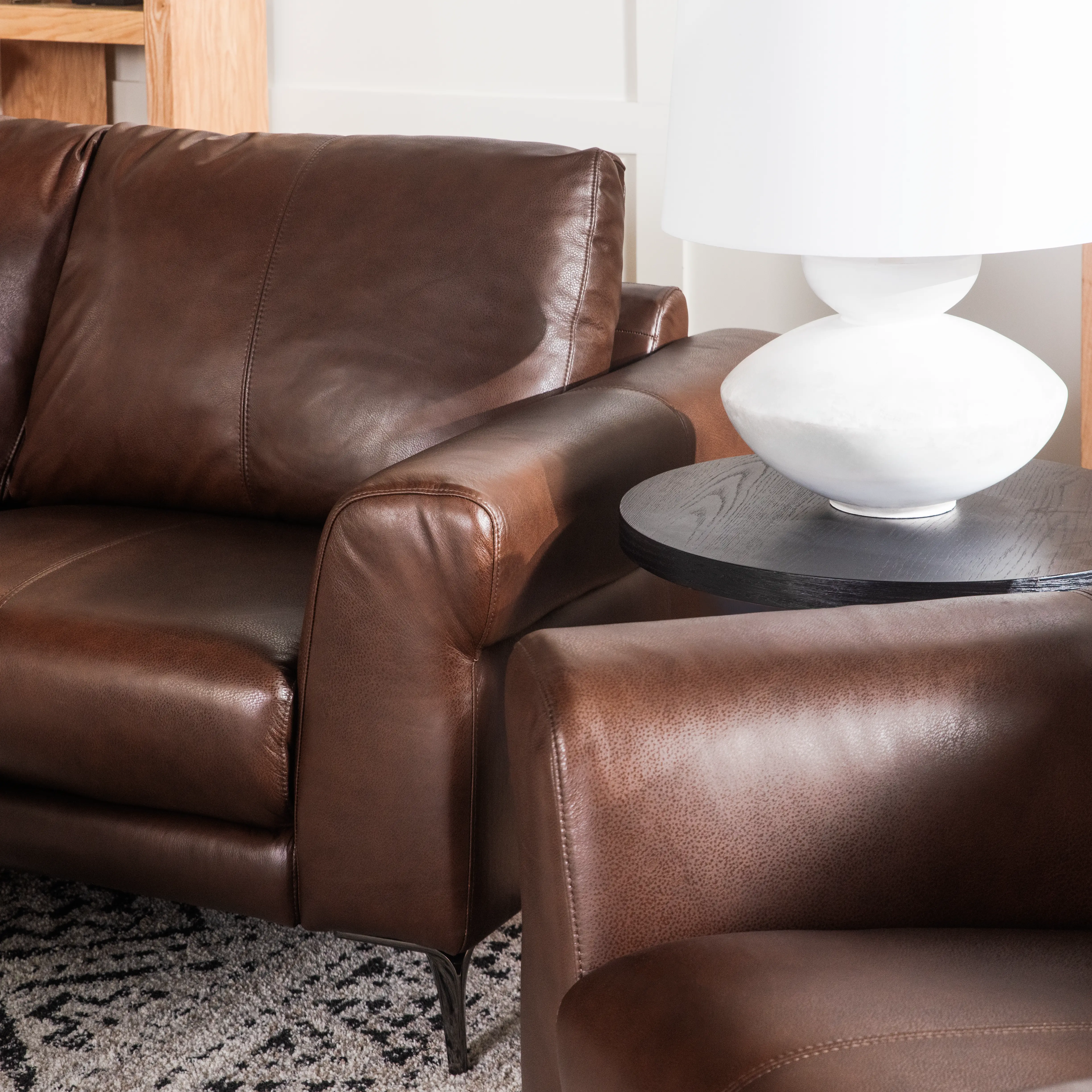 Marcelle Tobacco Brown Leather 2-Piece Left-Facing Sectional with Chaise-9