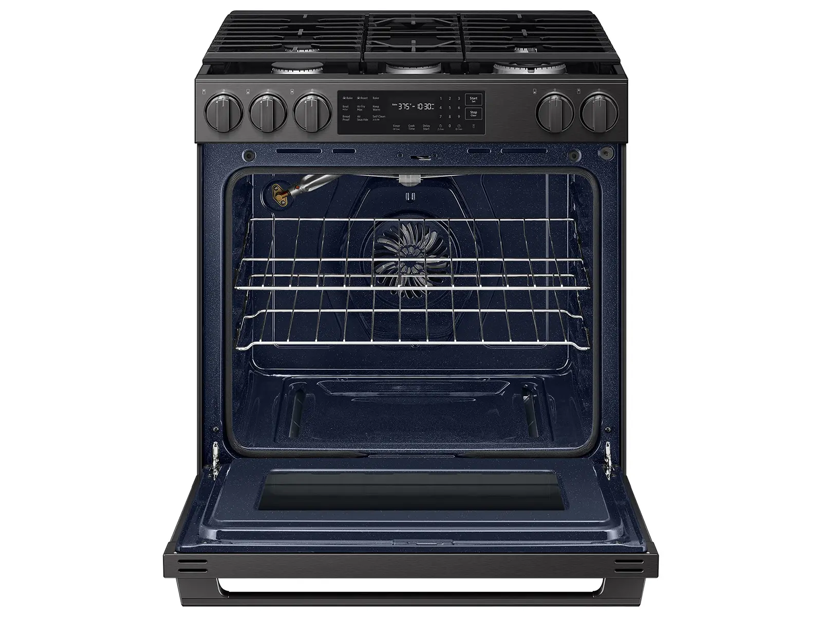 Samsung Bespoke 6.0 Cu Ft Smart Single Oven Gas Range - Matte Black Steel-10