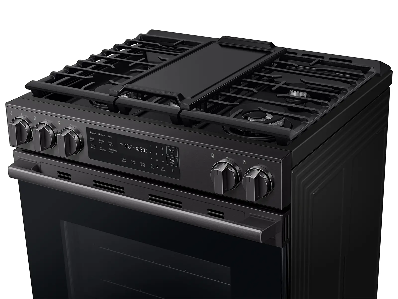 Samsung Bespoke 6.0 Cu Ft Smart Single Oven Gas Range - Matte Black Steel-14
